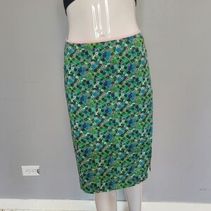 Noticeable Green Ditsy Floral Skirt, VGUC, Size 4